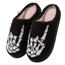 Halloween Skeleton Finger Plush Slippers