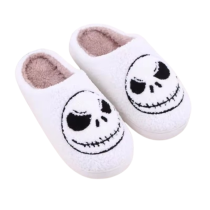 Skull Halloween Plush Slippers