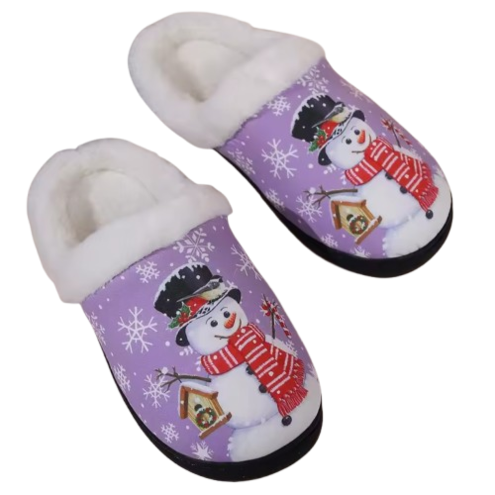Christmas Snowman Plush Slippers