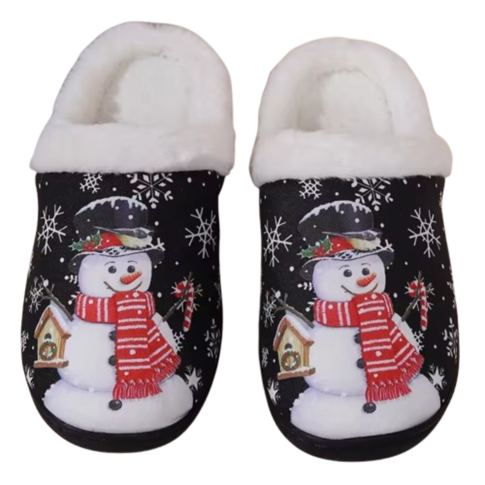 Christmas Snowman Soft Stuffed Plush Slippers