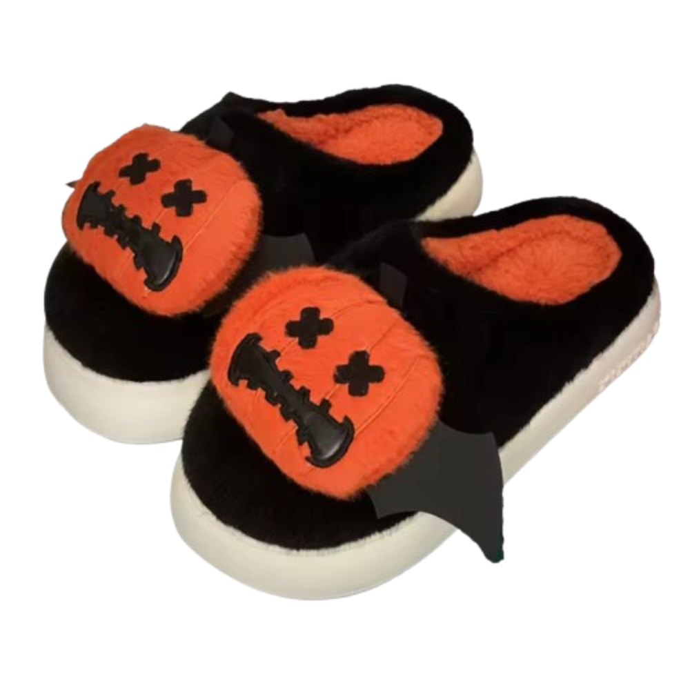 Pumpkin Halloween Stuffed Plush Slippers