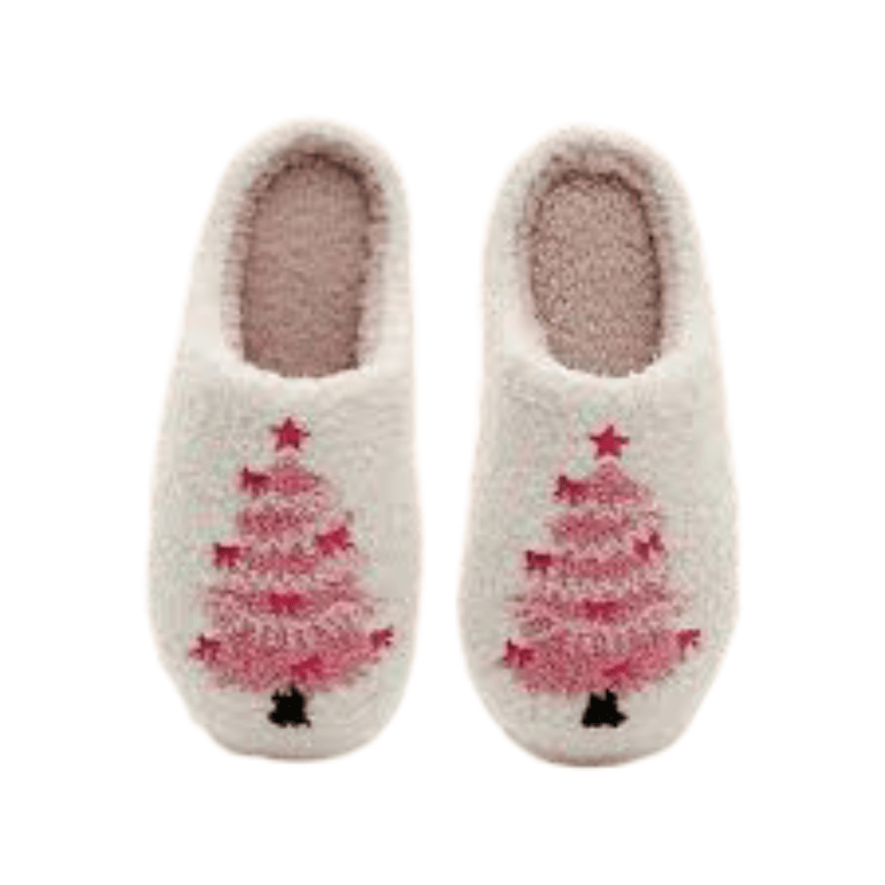 Christmas Tree Plush Soft Slippers Christmas Tree Plush Soft Slippers